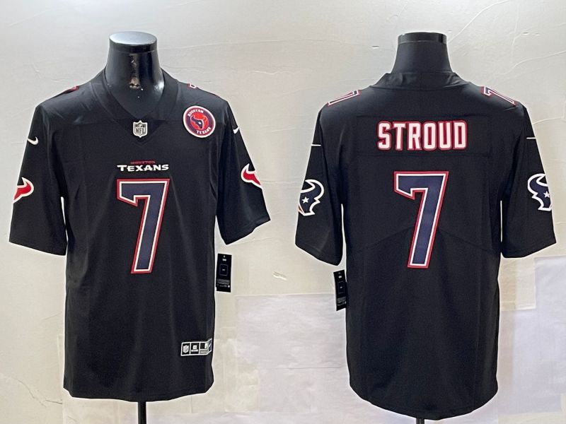 Men Houston Texans #7 Stroud Black 2024 Nike Limited NFL Jersey style 01081->houston texans->NFL Jersey